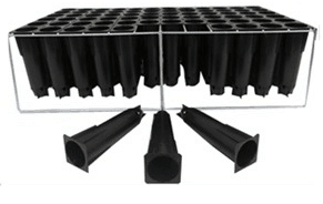 Seed trays 72 unit with galvanized stand for deep route growth